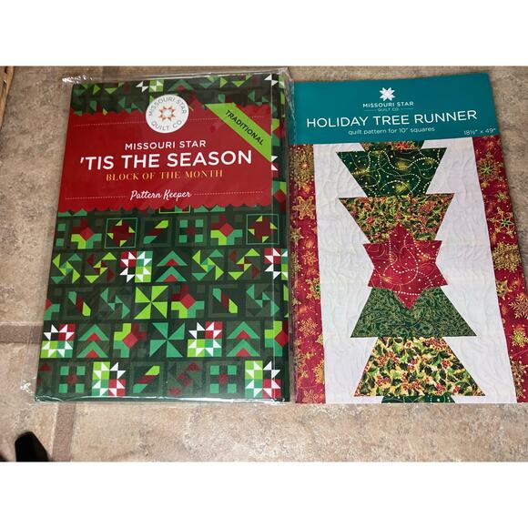 Christmas‎ Quilting Pattern Lot of 10, Trees, Missouri Star, Unseen Hand, VTG - Picture 4 of 6